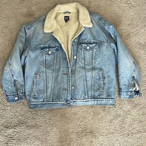 GAP Women’s Shearling Denim Jacket
